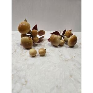 2 Vintage Mushroom Crafting Bouquet Brown Fake Flowers Artificial Crafting